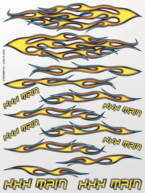 Xxx Main Racing - Flammable Sticker Sheet 1