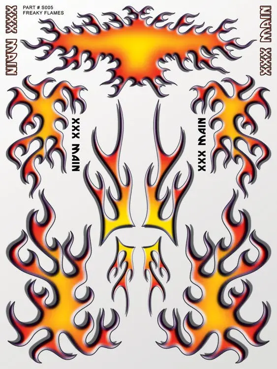 Xxx Main Racing - Freaky Flames Sticker Sheet 1