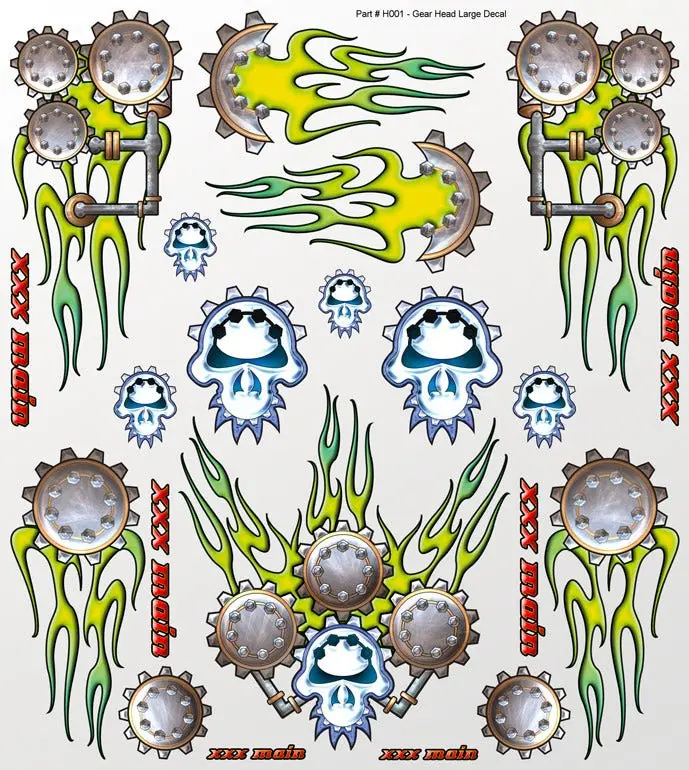 Xxx Main Racing - Gear Head Large Decal 1