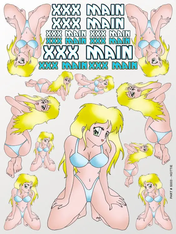 Xxx Main Racing - Hottie Sticker Sheet 1