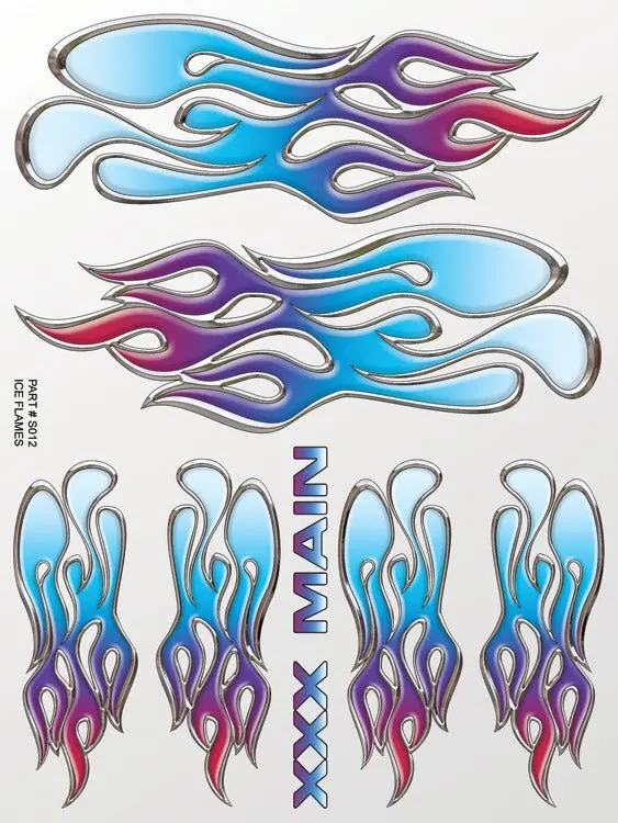 Xxx Main Racing - Ice Flames Sticker Sheet 1