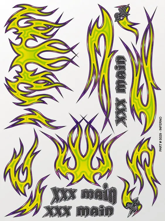Xxx Main Racing - Inferno Sticker Sheet 1