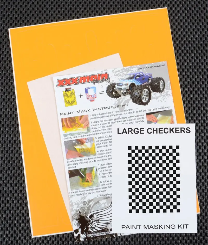 Xxx Main Racing - Large Checkers Paint Mask 1