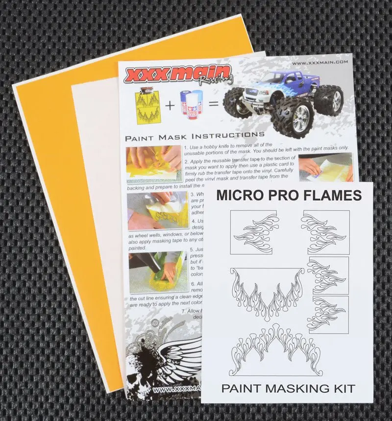 Xxx Main Racing - Micro Pro Flames Paint Mask 1