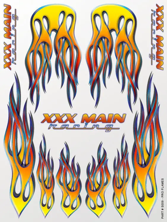 Xxx Main Racing - Pro Flames Sticker Sheet 1