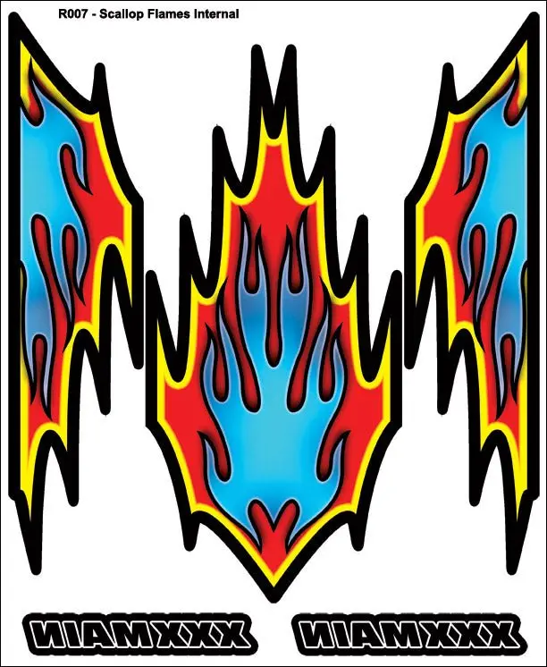 Xxx Main Racing - Scallop Flames Internal Graphic 1
