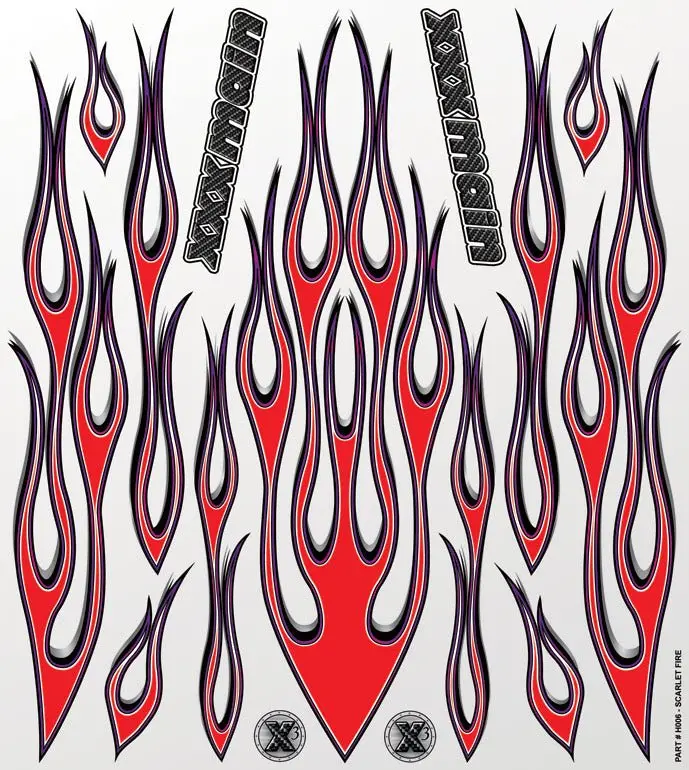 Xxx Main Racing - Scarlet Fire (Flames) Large Decal 1