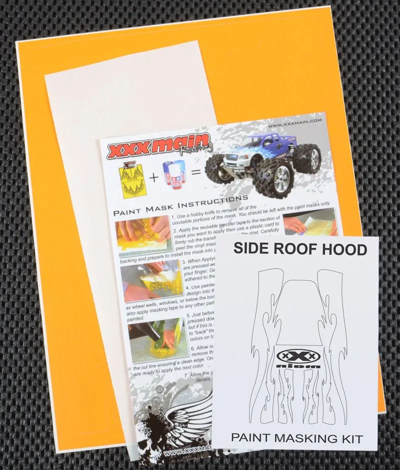 Xxx Main Racing - Side, Hood, And Roof Paint Mask 1