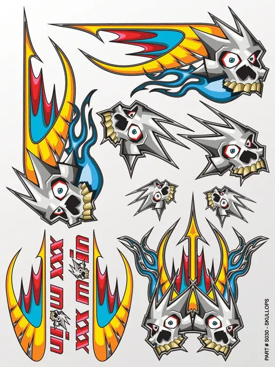 Xxx Main Racing - Skullops Sticker Sheet 1