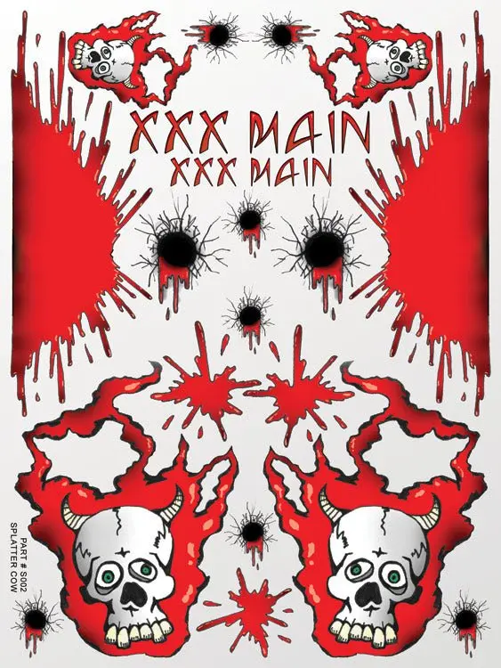 Xxx Main Racing - Splatter Cow Sticker Sheet 1