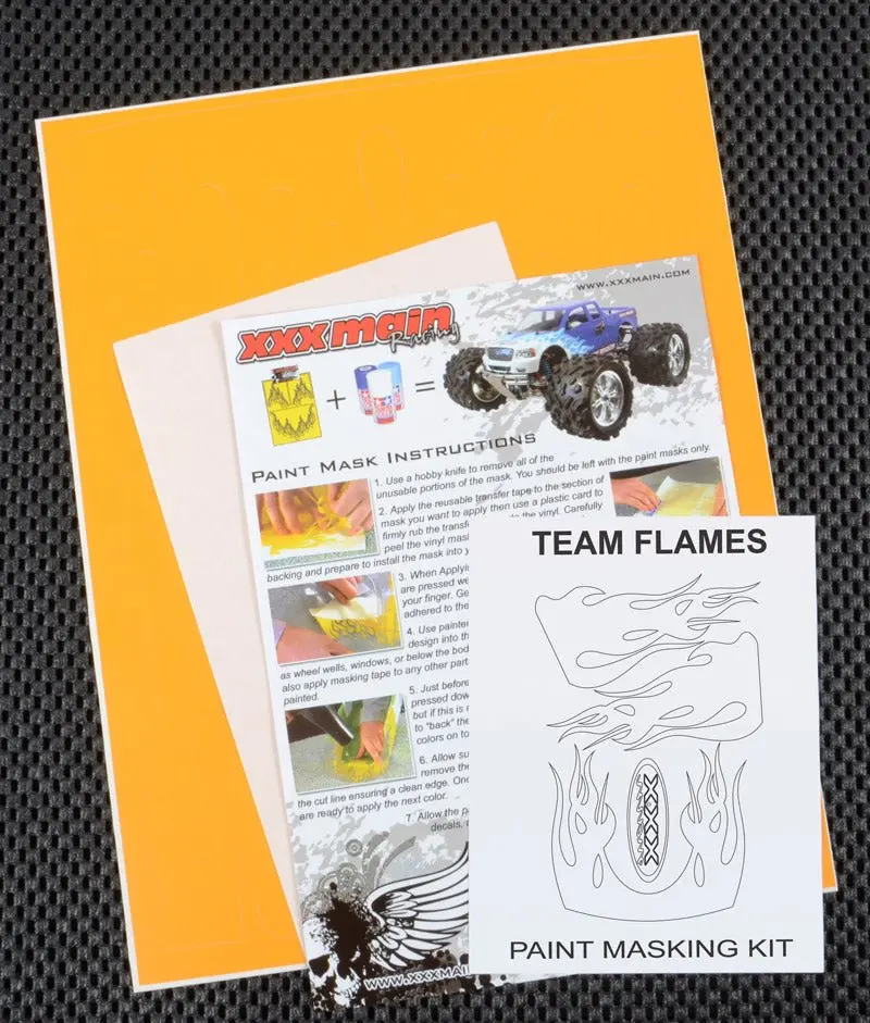 Xxx Main Racing - Team Flames Paint Mask 1