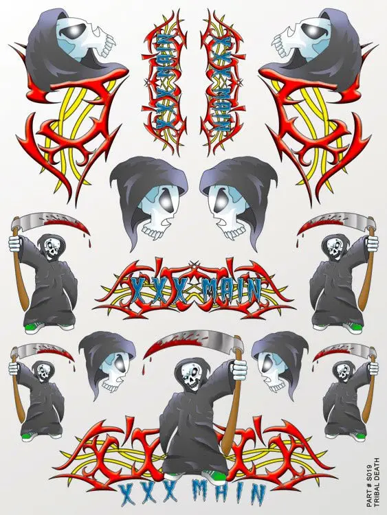 Xxx Main Racing - Tribal Death Sticker Sheet 1