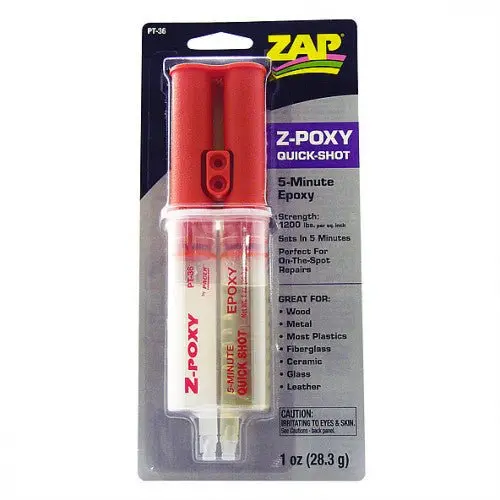Zap Glue - 1Oz Z-Poxy 5 Min Syringe 1