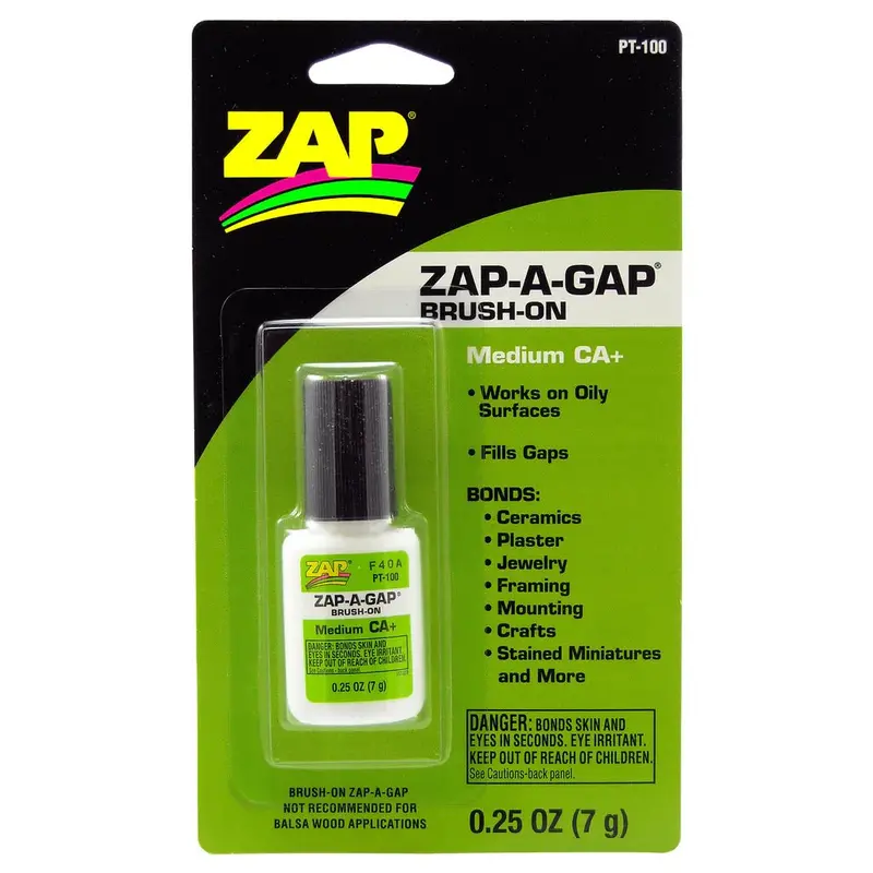 Zap Glue - Brush-On Zap-A-Gap Med Ca Glue 1/4Oz 1