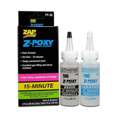 Zap Glue - Z-Poxy 15 Minute Epoxy 4 Oz. Set 1