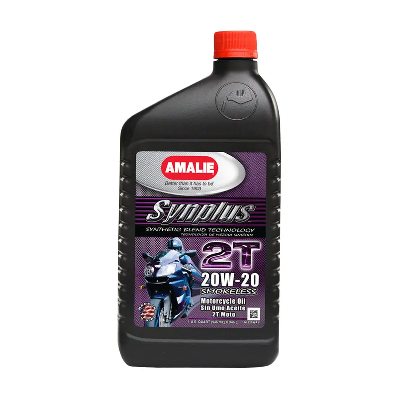 Amalie Synplus Blend 2T Motorcycle Oil – 12-Pack, 1 Quart Each (160-62796-56) 1