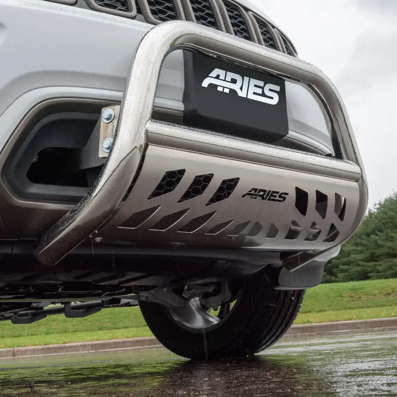 Aries 35-3012 3" Polished Stainless Steel Bull Bar For Select Ford Super Duty Trucks (F-250–F-550) 1