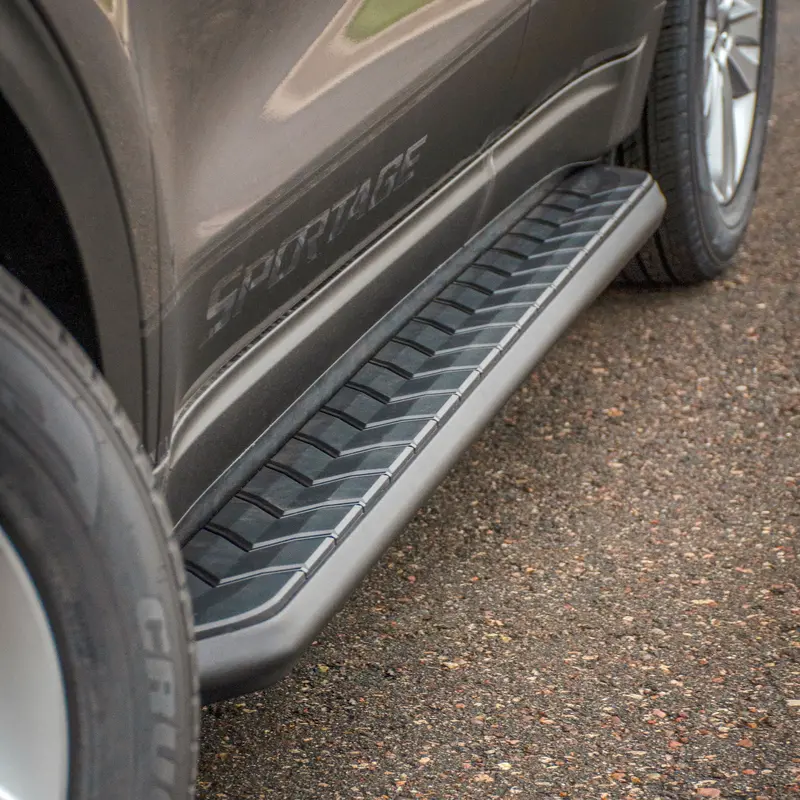 Aries Aerotread 5X76-Inch Black Stainless Steel Running Boards For Buick Enclave And Chevrolet Traverse 1