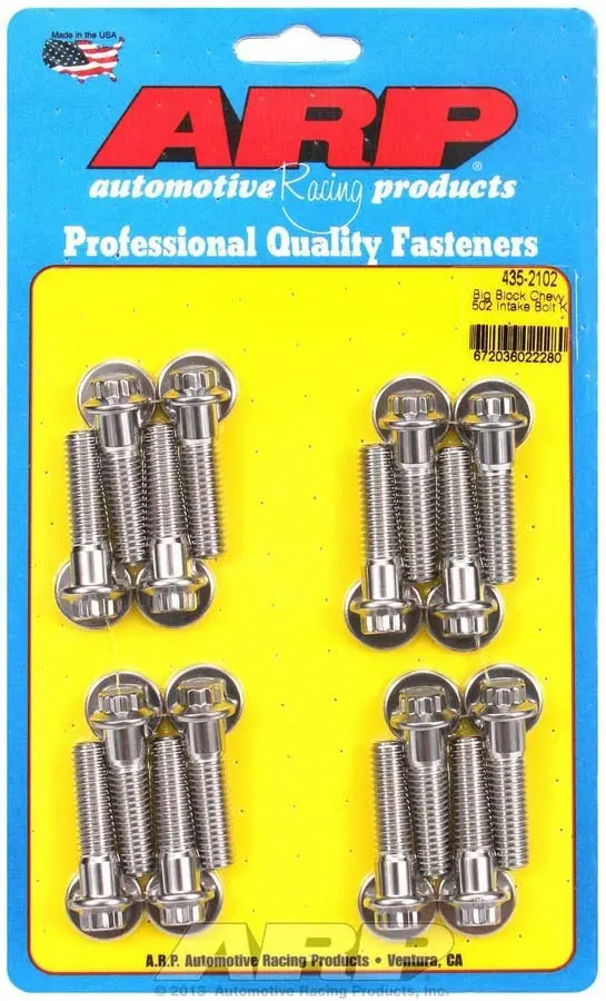 Arp 435-2102 Big Block Chevrolet Stainless Steel Intake Manifold Bolt Kit 1