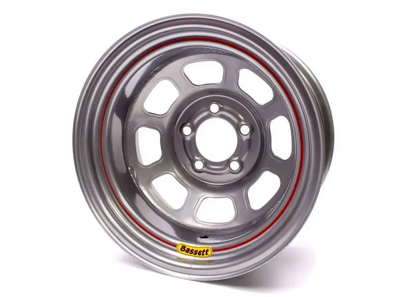 Bassett 58S54S 15X8 Silver Spun Wheel – 5X5 Bolt Pattern 1