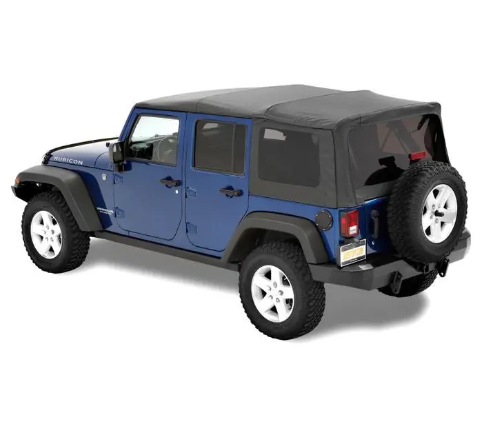 Bestop 54723-35 Supertop Soft Top – Black Diamond Fabric For 2007–2018 Jeep Wrangler Jk 4-Door 1