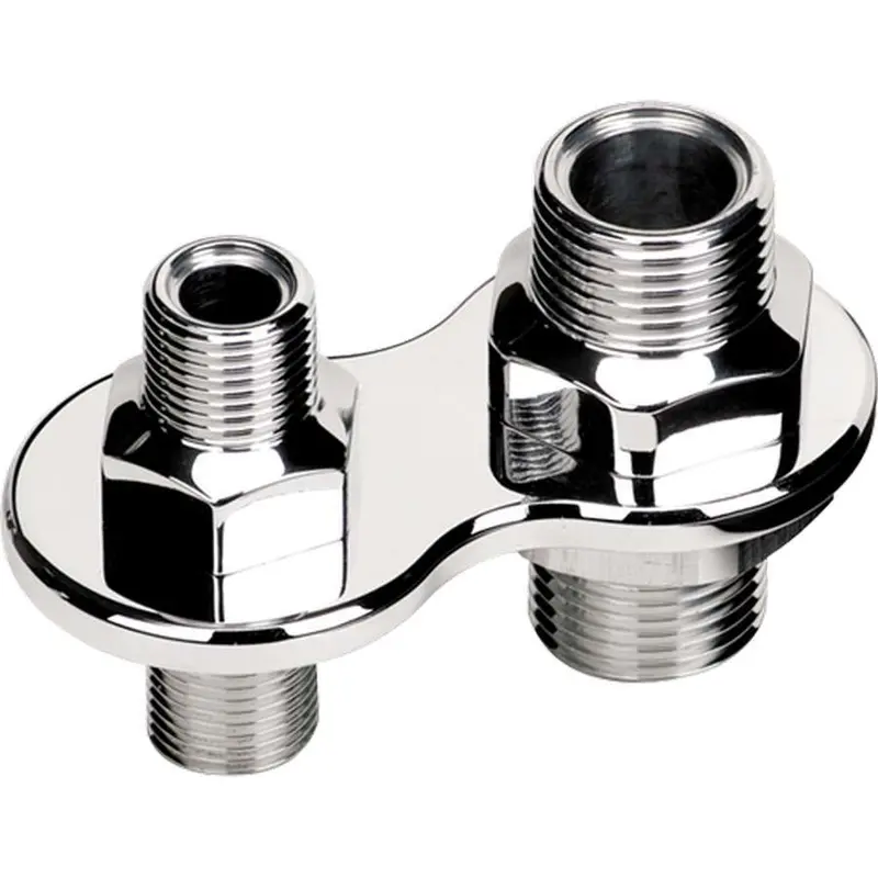 Billet Specialties A/C Bulkhead Fitting – Dual-Port, -6 & -10 An Size (66720) 1