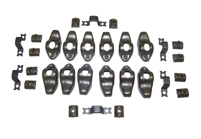 Crown Automotive Rocker Arm Kit – Includes 12 Arms And 6 Steel Pivot Kits For Jeep Applications 1