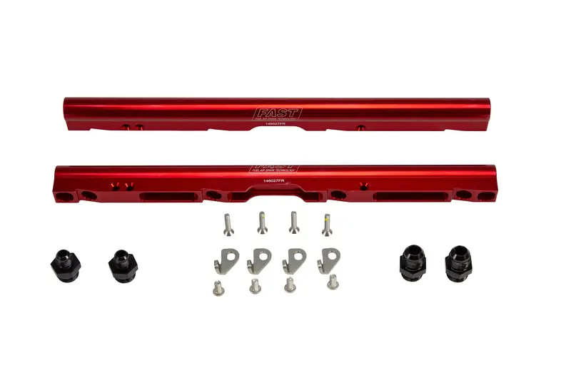 Fast 146027-Kit Red Billet Ls Fuel Rail Kit For Ls3, L76, Ls7, And Lsxr 102Mm Intake Manifolds 1