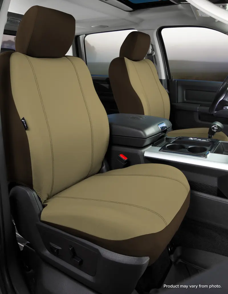 Fia Seat Protector Custom Bucket Seat Covers – Taupe Poly-Cotton Blend (Sp87-12) 1
