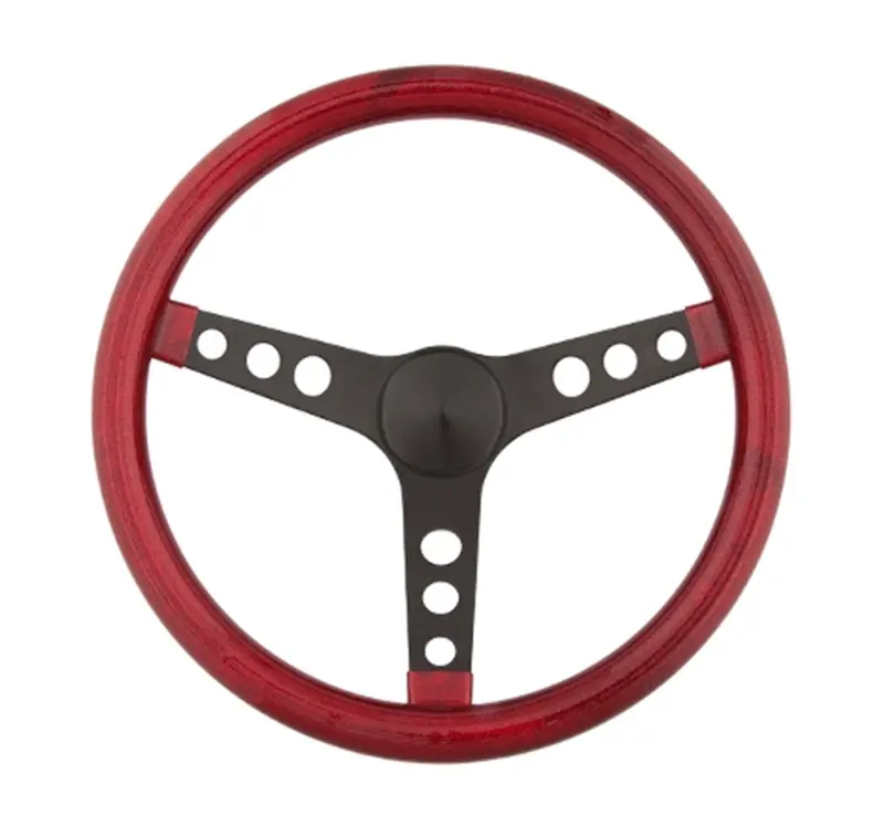 Grant Metal Flake Steering Wheel – 13.5" Red 3-Spoke With Black Spokes 1
