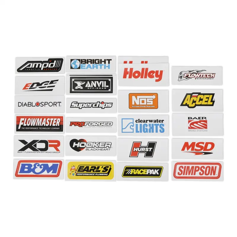 Holley 36-563 Truck-Themed Sticker Pack – 24-Piece Collection 1