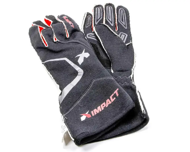 Impact Racing Alpha Glove – X-Large Black Performance Driving Glove 1