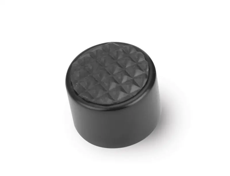 Lokar Midnight Series Spoon-Style Dimmer Switch Cover – Black Steel With Rubber Insert 1