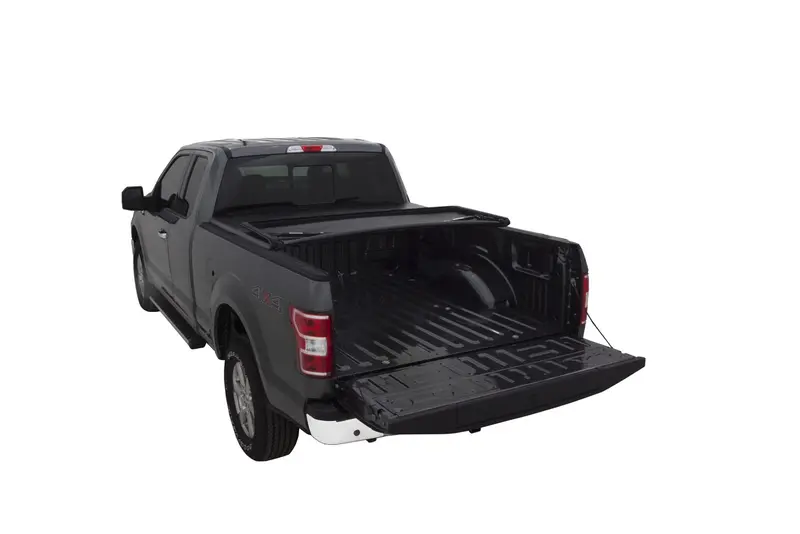 Lund Genesis Tri-Fold Tonneau Cover – Black Leather-Texture Finish 1