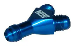 Nos 17835Nos -6An Triple-Y Nitrous Fitting – Blue Anodized 1