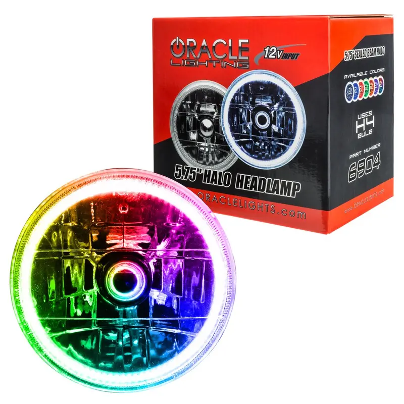 Oracle Lighting 6904-333 Pre-Wired 5.75" Sealed Beam Headlight – Colorshift Rgb Led Technology 1