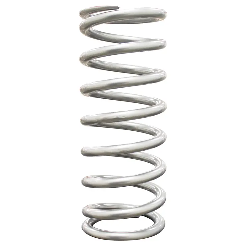 Qa1 10Ht300 High-Travel Coil Spring – Chrome-Silicon, 2.5" Id × 10" Length, 300 Lb/In Rate, Silver Powder-Coated 1