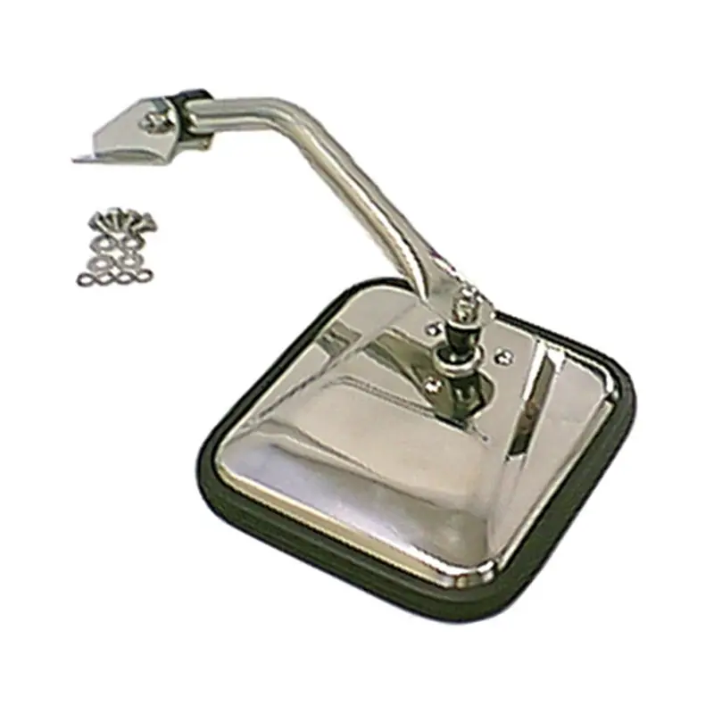 Rugged Ridge 11010.03 Chrome Replacement Mirror & Arm – Driver Side 1