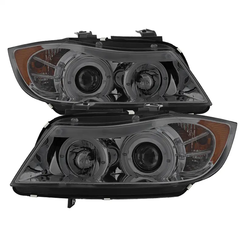 Spyder Auto 5009029 Halo Projector Headlights – Amber Ring Design, T10 Led Bulbs, Smoke Lens (Pair) 1
