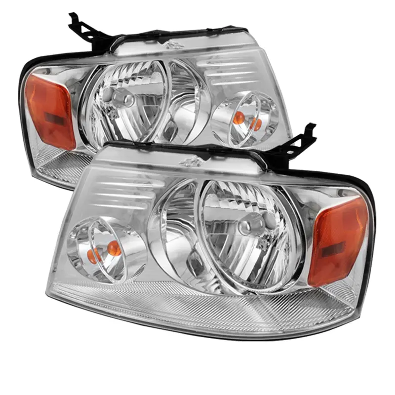 Spyder Auto Xtune Crystal Headlights – Amber Lens With Chrome Accents 1