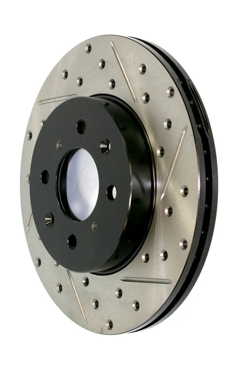 Stoptech 127.35088L Drilled & Slotted Brake Rotor – Front Left, Sport Series 1