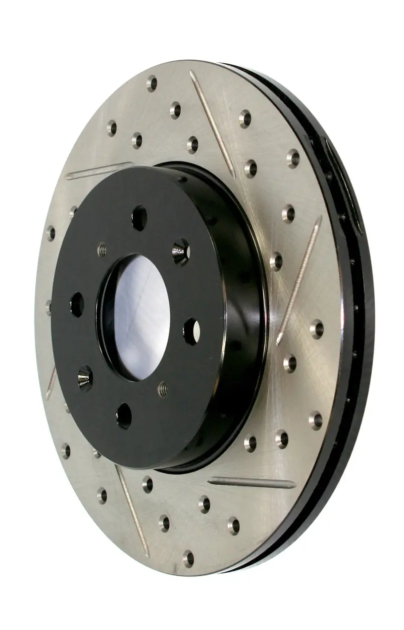 Stoptech 127.62034L Sport Drilled & Slotted Front Left Brake Rotor 1