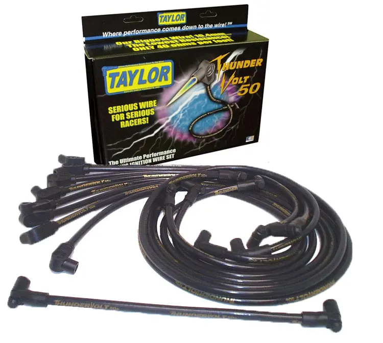 Taylor Cable Thundervolt 10.4Mm Ignition Wire – Custom Black Motorcycle Set 1