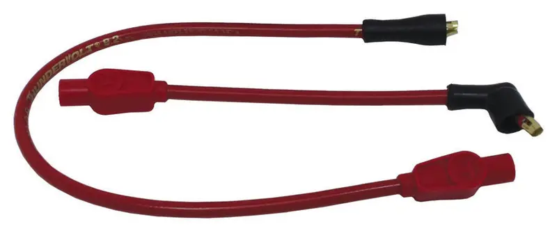 Taylor Cable Thundervolt 8.2Mm Motorcycle Ignition Wire Set – Red, Custom-Fit, 180° Boots 1