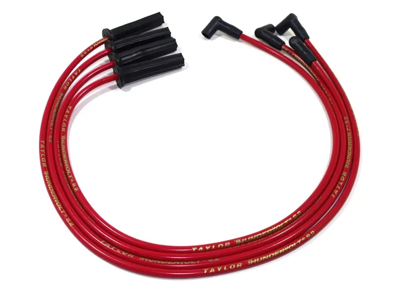 Taylor Thundervolt 8.2Mm Red Ignition Wire Set – Stock-Length, 180° Plug Boots 1